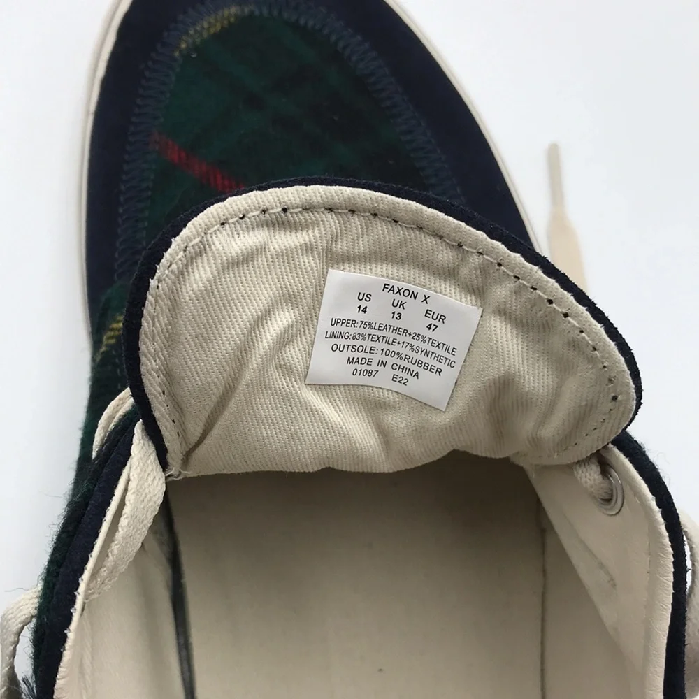 Polo Ralph Lauren Faxon x Tartan Plaid Wool Suede Sneakers